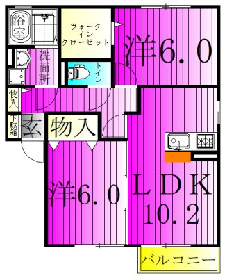 クレストパークA 間取り