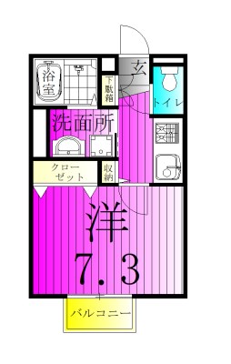 アムール小金ＪＭ HILLS 203号室 間取り