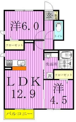 ステラＤ 102号室 間取り