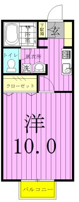 グリーンヴィレッジ 202号室 間取り