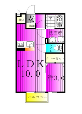 クロスクローバーⅡ 202号室 間取り