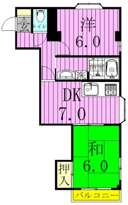 ラフィーヌ・新松戸南 201号室 間取り