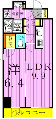フュージョナル五反野 間取り図