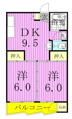 クミアイビル 602号室 間取り
