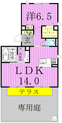 プルメリア 101号室 間取り
