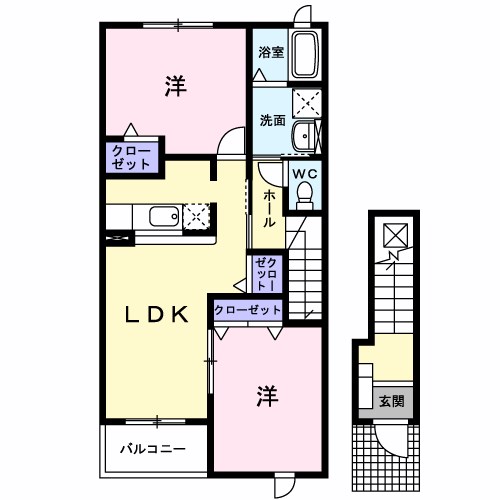 ｂｒｉｓａ　ｄｅｓｐａｃｉｏⅠ 203号室 間取り