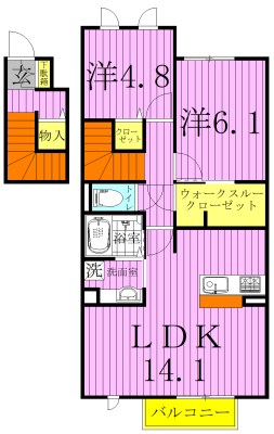 アルバ 201号室 間取り