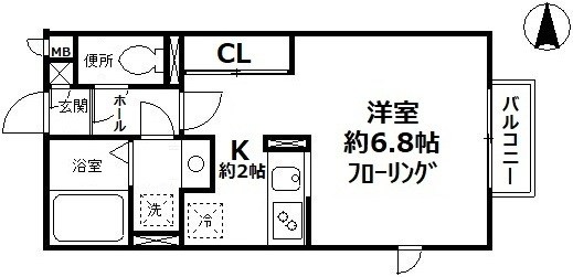 カーサ北小金Ｂ 102号室 間取り