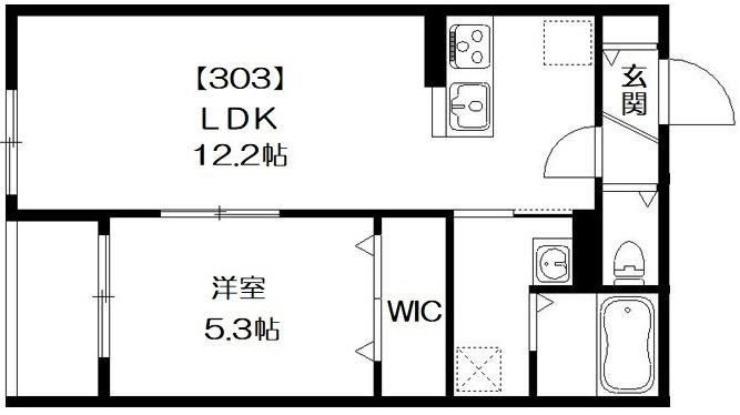 サンシャインみのり台 303号室 間取り