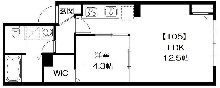 サンシャインみのり台 105号室 間取り