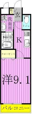 セレニテス 303号室 間取り