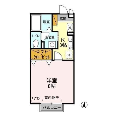 セジュールSA 205号室 間取り