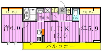 ベリーナ 302号室 間取り