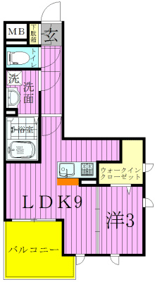 グランシャリオ（新松戸） 201号室 間取り
