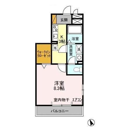 コンフォール.Ｋ 201号室 間取り