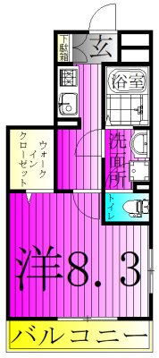 コンフォール.Ｋ 201号室 間取り