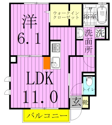 アヴニール 101号室 間取り