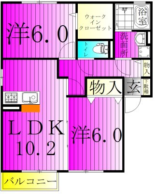 クレストパークA 間取り