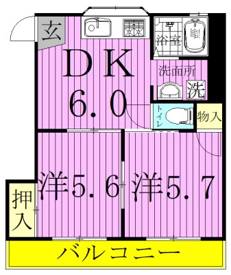 ガーデンハイツ桜台Ａ 203号室 間取り