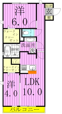 ビブレ弁天 205号室 間取り