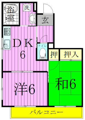 メゾンコムラ 201号室 間取り
