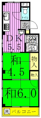 グリーンコーポ 間取り図