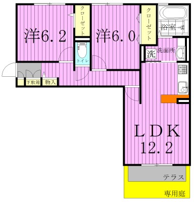 コンフォールコート 303号室 間取り