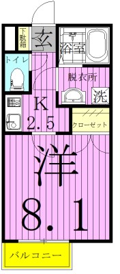 アヴェニールＳ 103号室 間取り
