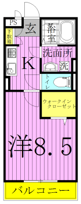コンフォール.Ｋ 105号室 間取り