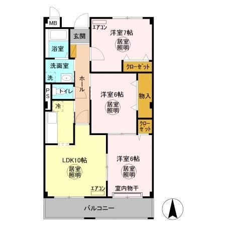 ル・モンテストＦ 202号室 間取り