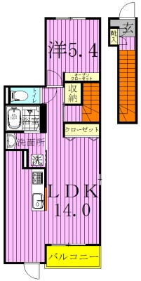 グリーンパークヒルズ  202号室 間取り