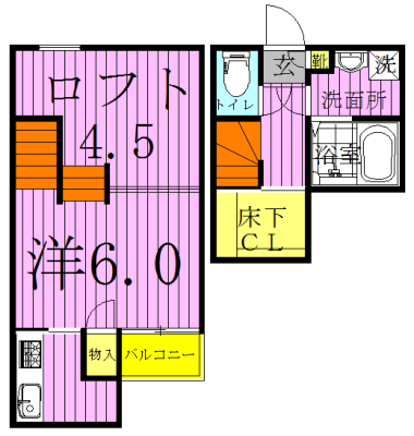 ＣＢ南柏ニュクス 101号室 間取り