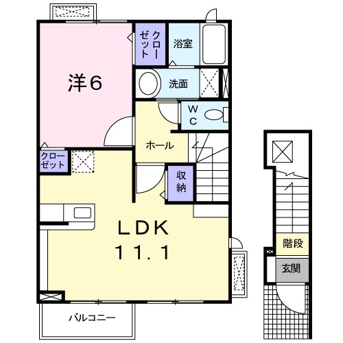カレントヴィラ 202号室 間取り