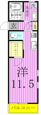 パティオスクエア新松戸A棟 201号室 間取り