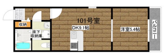 ハナブサハイム 間取り図