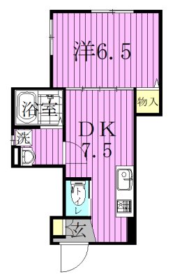 クレアス北松戸 101号室 間取り
