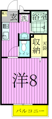リバーヴィラ 202号室 間取り