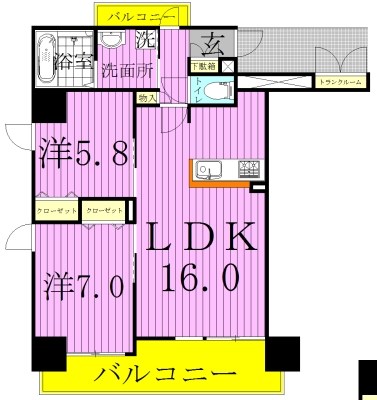 果樹園ＳＴ 1006号室 間取り