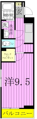 グランドソレイユ 205号室 間取り