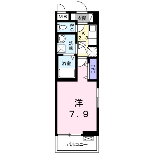 ルミナス 101号室 間取り
