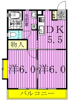 コーポカワイ 201号室 間取り