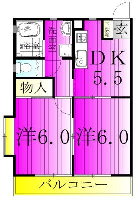 コーポカワイ 201号室 間取り