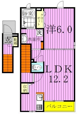 パークＳ 203号室 間取り