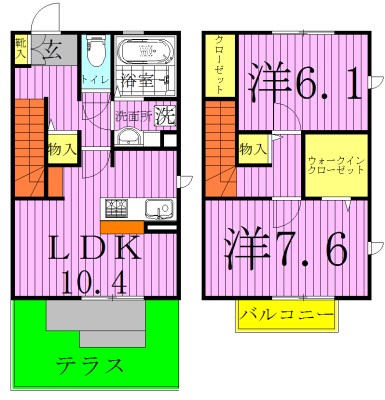 カトレア　Ⅰ 103号室 間取り