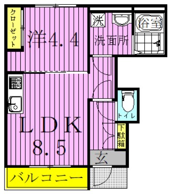 レジデンス 101号室 間取り