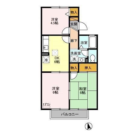 シャトルアイⅡ 102号室 間取り