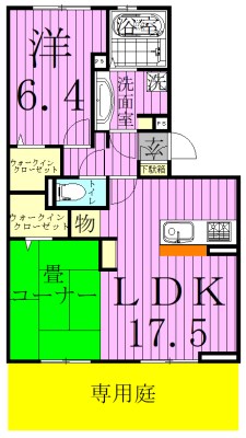 シゴーニュ 102号室 間取り