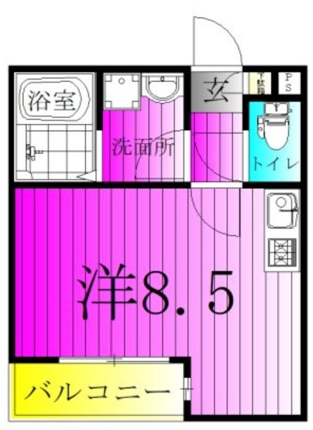 パラシオ柏 202号室 間取り