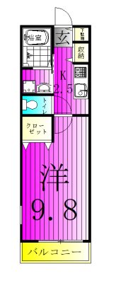 アンジュブローテ 104号室 間取り