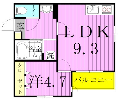 ｍａｉｓｏｎ　ｄｅ　Ｋ 101号室 間取り
